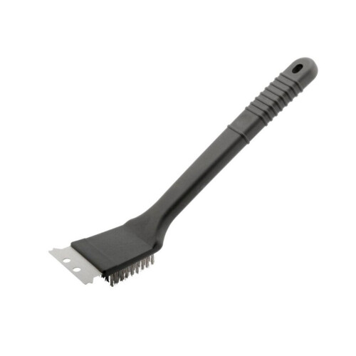 (Μαύρο) BBQ Cleaning Brush & Scraper Wire Grill Fur Cleaner