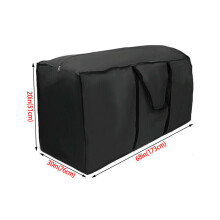 (Black, 173x76x51cm) Outdoor Cushion Waterproof Cover Storage Bag Garden Furniture Covers