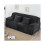(Μαύρο, 4 θέσεων) Easy Fit Καναπές Slipcover Stretch Protector Λούτρινο 1