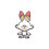 (FLXZ105) Σμάλτο Delightful Bunny Monkey Bird καρφίτσα Χαριτωμένο καρτο 1