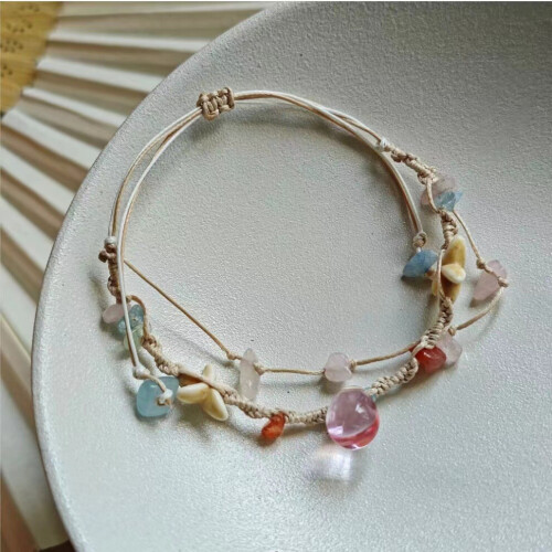 (Drop Bracelet) Μοναδικό πολύχρωμο βραχιόλι με αστέρια με σταγό
