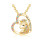 (Gold Crown Necklace) Σετ κολιέ και σκουλαρίκι με παιχνιδιάρικ 1