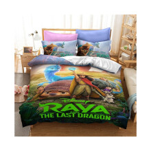 (Grassland, EU-Single-2Pcs-135x200cm ) Σετ κρεβατιού Raya And The Last Dragon 3D Printed