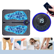 EMS Foot Massager Pad with Remote Control for Pain Relief & Fitness