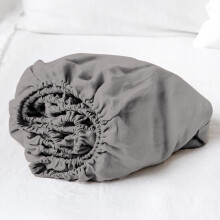 Sábana ajustable extra profunda acolchada de lujo (gris, doble)