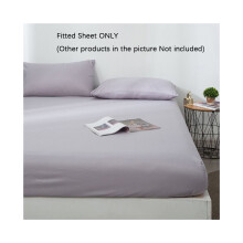 (Sábana ajustable gris, doble, 135 x 200 + 25 cm) Sábana ajustable de 15/25 cm de profundidad, funda de almohada,