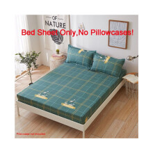 (Verde, 180 x 200 cm) Sábana ajustable sin funda de almohada con estampado floral para cama individual, doble
