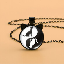 (HMXL95) Yin Striking Yang Time Gem κολιέ με μοναδικό μενταγιόν αυτί γά