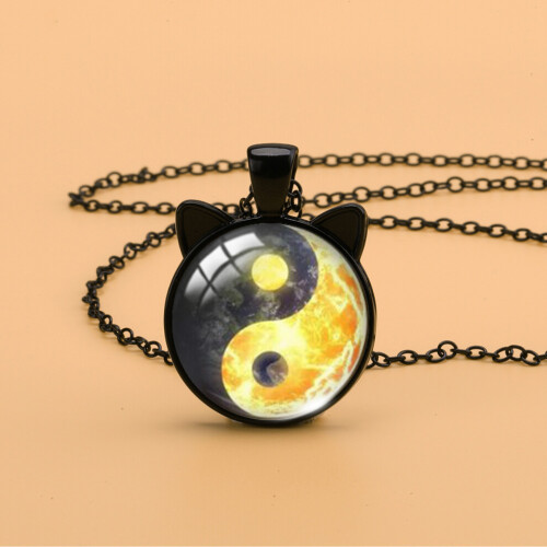 (HMXL98) Κολιέ Yin Striking Yang Time Gem με μοναδικό μενταγιόν για αυτ
