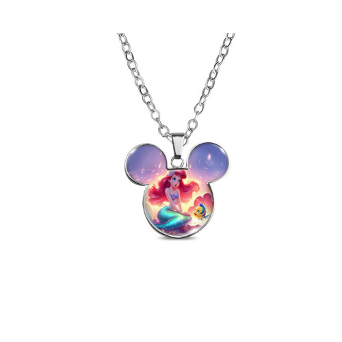 (MQXL41) Παιχνιδιάρικο καρτούν Mermaid Princess Mickey Head μενταγιόν κολ