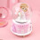 (Ροζ) Frozen Aisha Snow Globe Music Llluminated Snow Διακόσμηση σπιτιού Κορίτσι 4