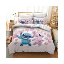(Pink Stitch Angela, US-Queen(3pcs):228x228cm) Σετ κρεβατοκάμαρας Lilo & Stitch Παιδικ