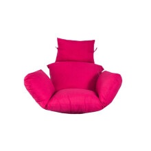 (Rosa rossa) Sedia a dondolo sospesa in rattan per patio, da giardino, intrecciata, con cuscino per interno o