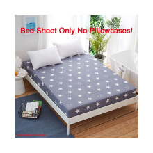 Sábana bajera ajustable (Estrella, 150 x 200 cm) sin funda de almohada, estampado floral, individual, doble y