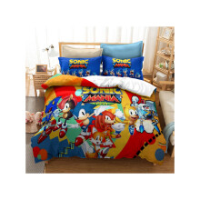 (Stil 08, Einzelbett) Sonic Bettwäsche, Einzel- und Doppelbettbezug, Cartoon