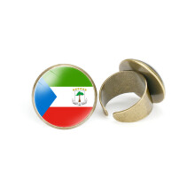 (StyleI) Flags African verstellbarer Ring, edles Metall, offenes Design, Unisex