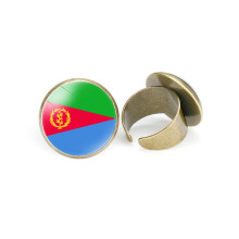 (StyleK) Flags African verstellbarer Ring, edles Metall, offenes Design, Unisex