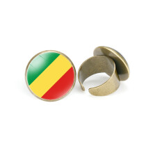 (StyleN) Flags African verstellbarer Ring, edles Metall, offenes Design, Unisex