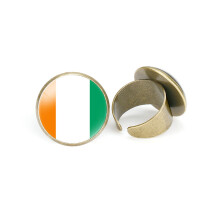 (StyleX) Flags African verstellbarer Ring, edles Metall, offenes Design, Unisex