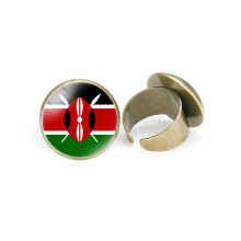 (StyleY) Flags African verstellbarer Ring, edles Metall, offenes Design, Unisex