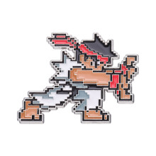 (XZ8960) Spilla alla moda con motivo a cartoni animati del gioco Street Fighter e dettagli accattivanti a forma