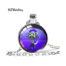 (YXL12) Collana con ciondolo animato "Amicizia" di Luca, elegante, con design geometrico e ciondolo colorato