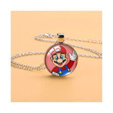 (YXL2) Hauska ja leikkisä sarjakuva Mario-kaulakoru silmiinpistävällä prinsessapersikka-korulla kaikkina