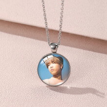 (YXL313) Geometrinen räjähdysmäinen lasten kaulakoru, jossa häikäisevä orgaaninen lasiriipus, ihanteellinen