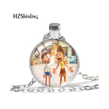 (YXL6) Collana con ciondolo animato "Amicizia" di Luca, elegante, con design geometrico e ciondolo colorato