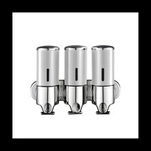 3er-Pack 500-ml-Seifenspender zur Wandmontage in Silber