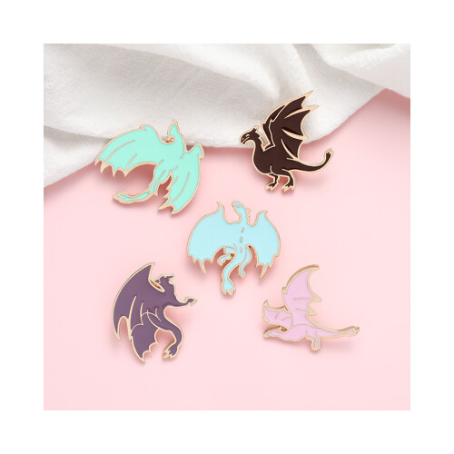 Alloy Stylish Badge Dinosaur Μοναδικό χαριτωμένο σχέδιο κινουμέν 2
