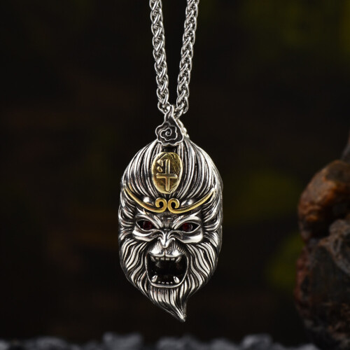 Καλλιτεχνικό κολιέ Qi Tian Da Sheng Sun Wukong με περίπλοκο σχέδι