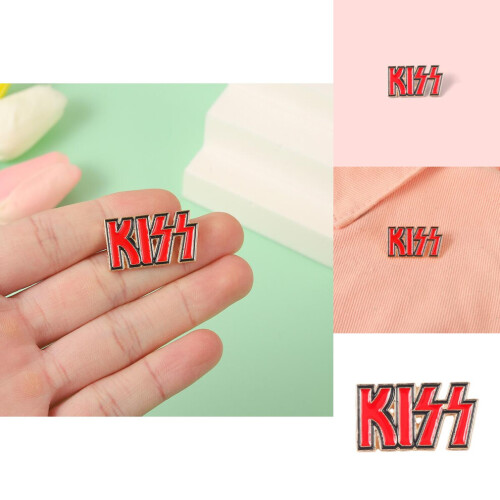 Band Kiss Κομψή μεταλλική καρφίτσα δημιουργική καρφίτσα γ 1