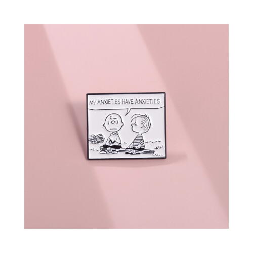 Καρφίτσα Creative Alloy Cartoon με συνομιλία δύο αγοριών για ιδιόρρυθ 2