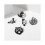 Cat Unique Black Skull Badge καρφίτσα ανθεκτικό υλικό από κράμα ιδαν 3