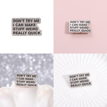 Δημιουργικό μινιμαλιστικό μαύρο γράμμα μεταλλική καρφί
