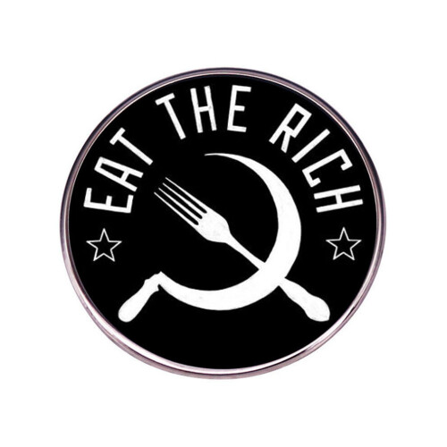 Μοντέρνο Eat The Rich Σοβιετική καρφίτσα Μοναδικό σχέδιο 2