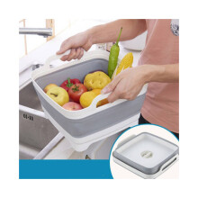 Cesta plegable para fregadero de cocina, cesta de plástico para lavar verduras, almacenar frutas y verduras.