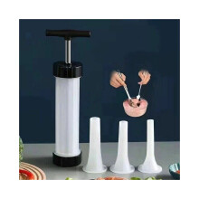 Χειροκίνητο μηχάνημα Sausage Meat Stuffer Filler Salami Maker Funnel Kitchen Tool