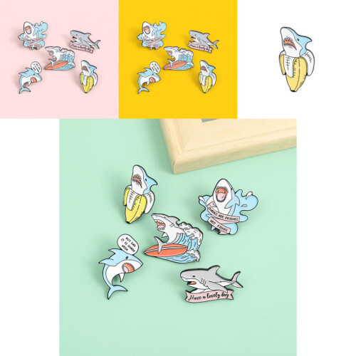 Shark Stylish Colorful Series καρφίτσα σε σχήμα ζώου για μοναδικά μοντέρ 2