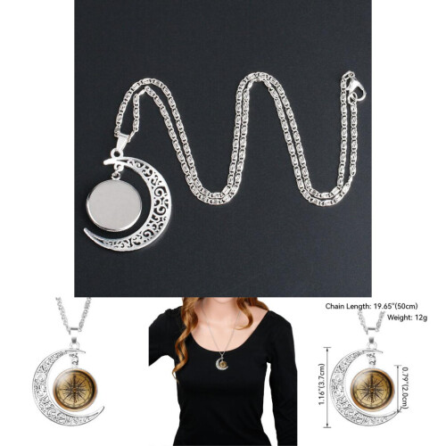 Retro Unisex Ευέλικτη Πυξίδα Time Gem κρεμαστό κολιέ Factory Direct Al 2