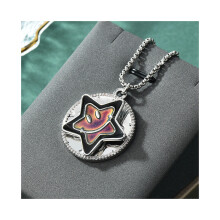 Vielseitige Lucky Star Spinner-Anhänger-Halskette für Männer und Frauen aus Titanstahl