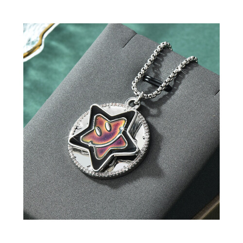 Ευέλικτο κρεμαστό κολιέ Lucky Star Spinner για άνδρες και γυναί 1