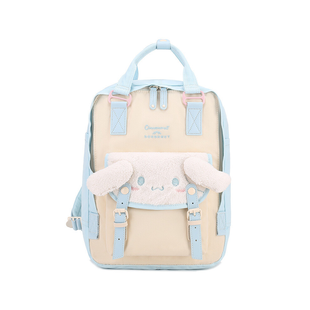 (Blue, L) Nx Doughnut Backpack Bookbag Korean Casual Sanrio Student Childern Bag Nylon