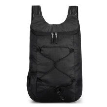 (Black) Backpack Foldable Sports Waterproof Lightweight Outdoor Capacity Travel Large