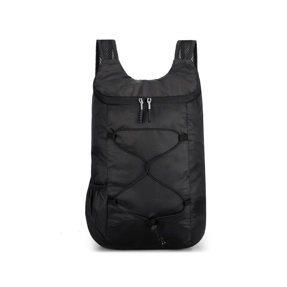 (Black) Backpack Foldable Sports Waterproof Lightweight Outdoor Capacity Travel Large Black