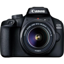 (Body + 18-55mm Lens) Canon EOS 4000D DSLR Camera and EF-S 18-55 mm f/3.5-5.6 III Lens - Black