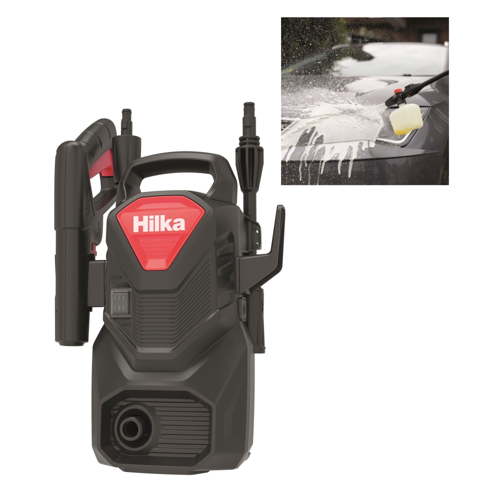 HILKA PRESSURE WASHER JET WASH 1200W FOAM BOTTLE CAR HOME PATIO CLEANER 91051200