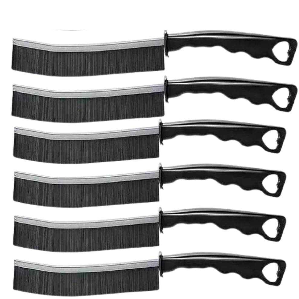 Batuutah (Pack Of 6) Crevice Cleaning Brushes With Hard Bristles