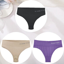 (Set13, 3pcs) 3pcs Womens Panties Sexy Underwear Large Size Thong Seamless